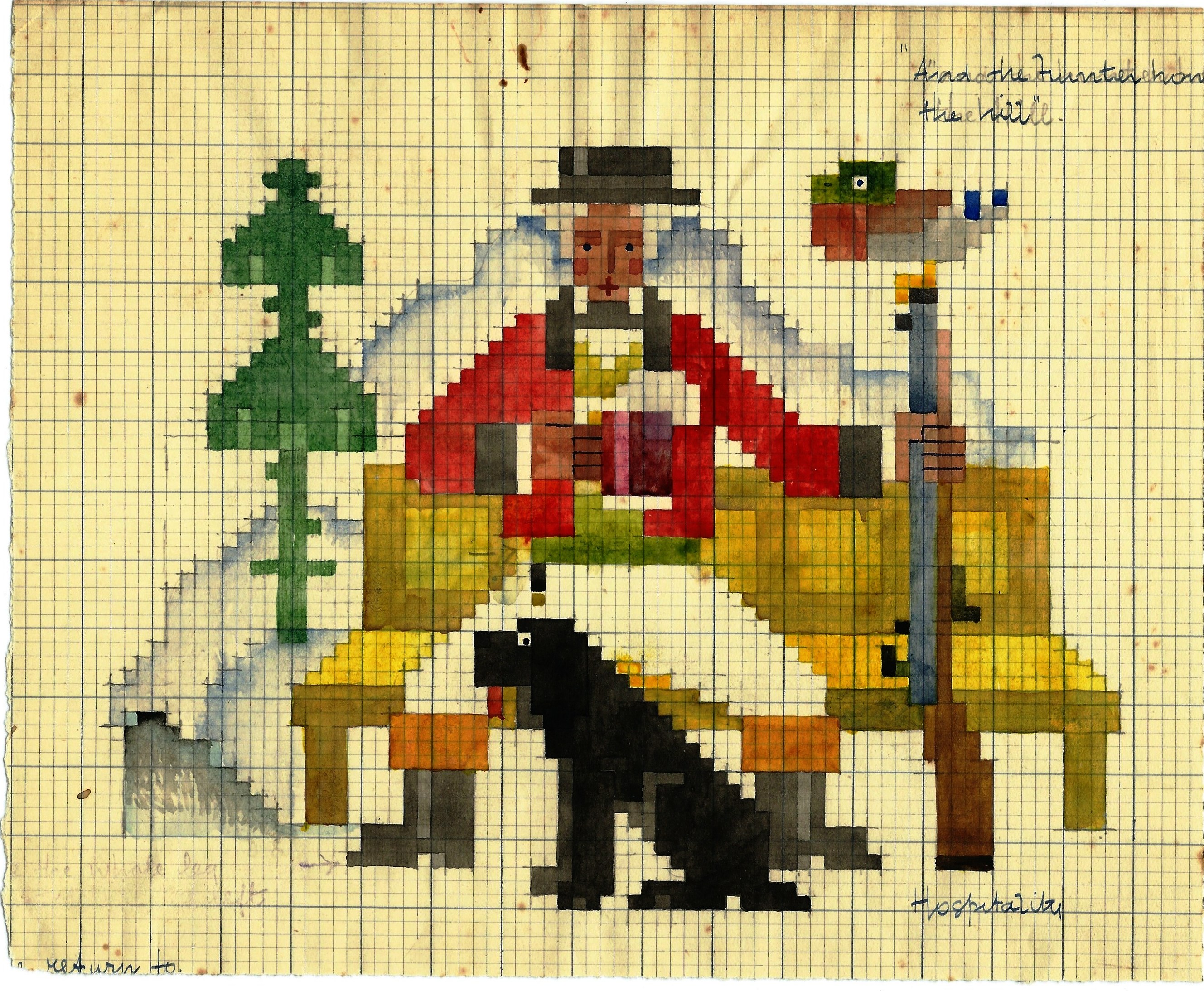 And the Hunter Home from the Hill - poss needlework design