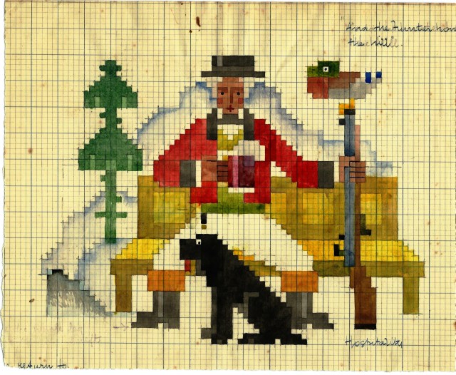 And the Hunter Home from the Hill - poss needlework design