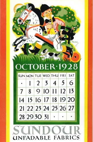 Sundour Calendar October 1928 1