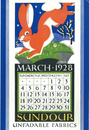 Sundour Calendar March 1928 1
