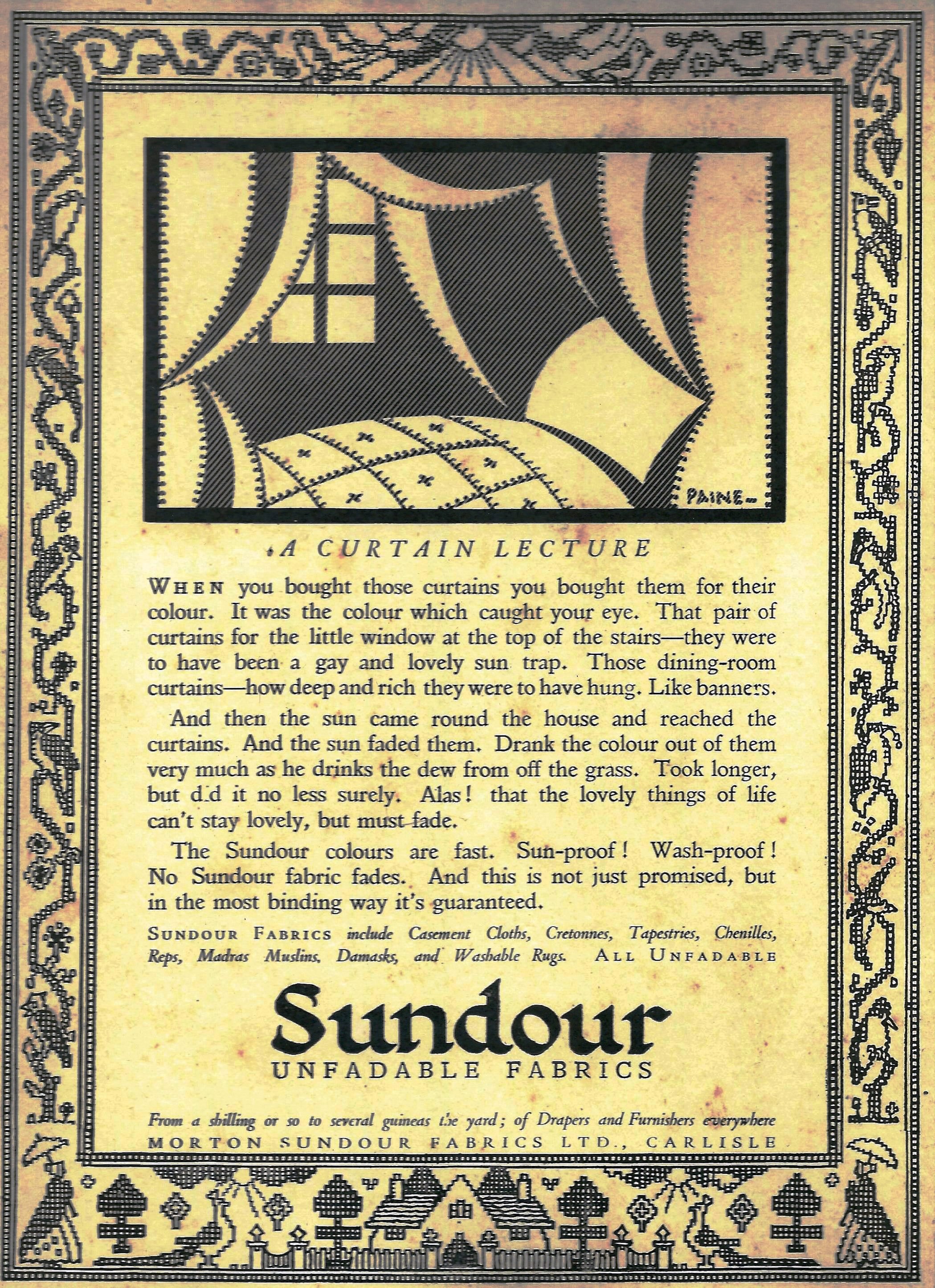 A Curtain Lecture - Sundour ad