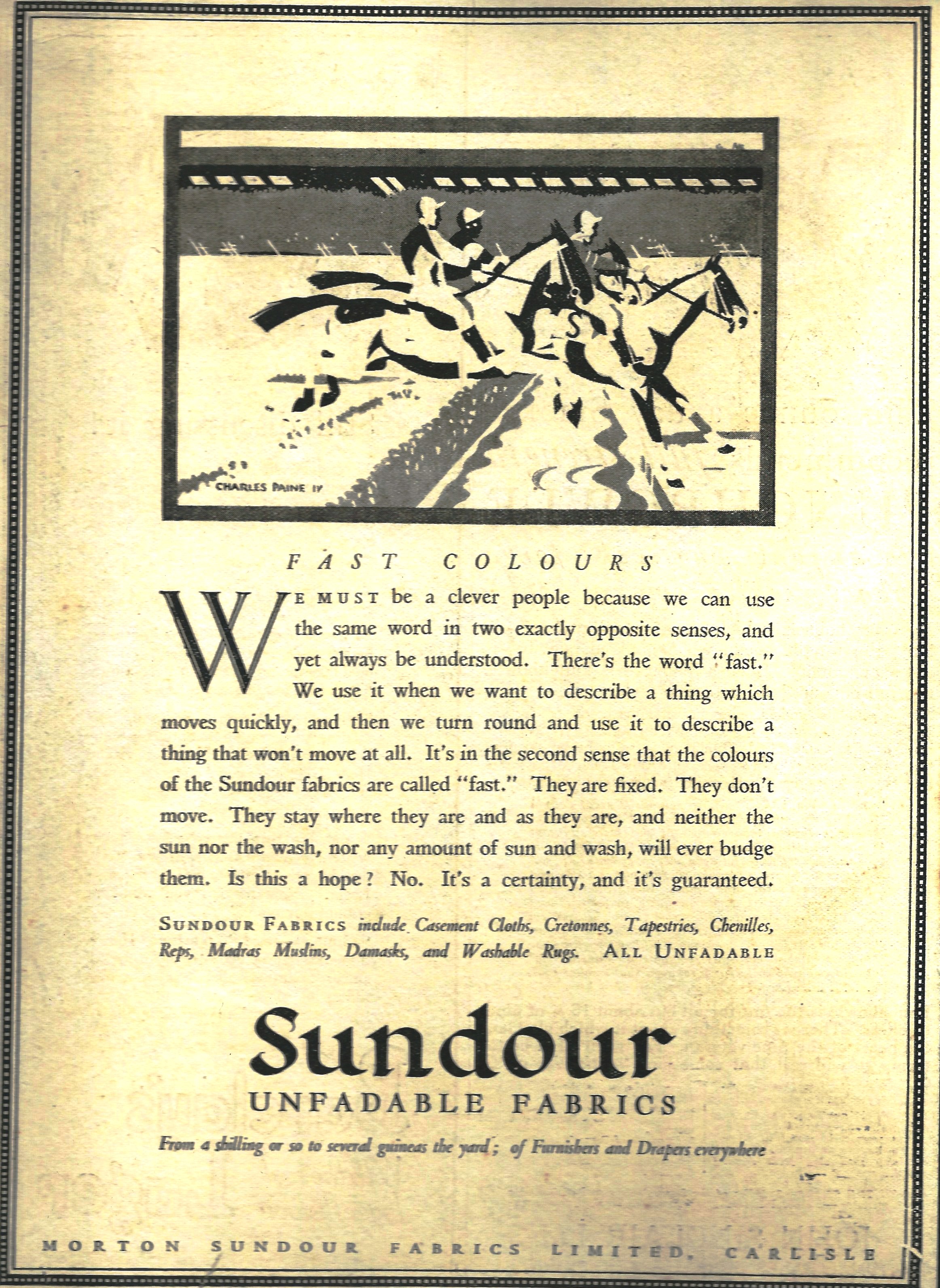 A Fast colours Sundour ad