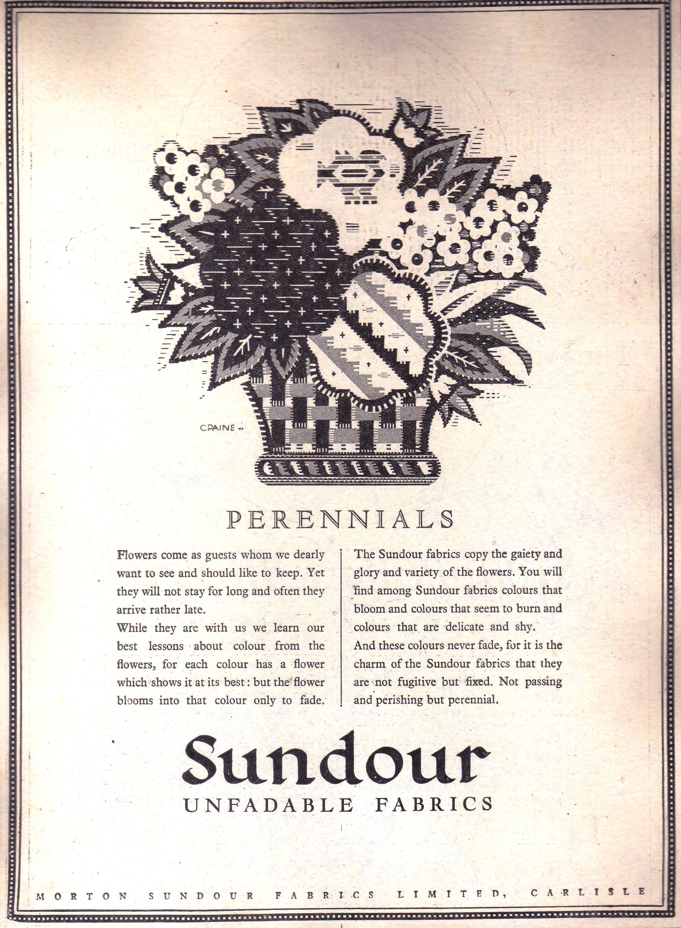 A Perennials Sundour ad