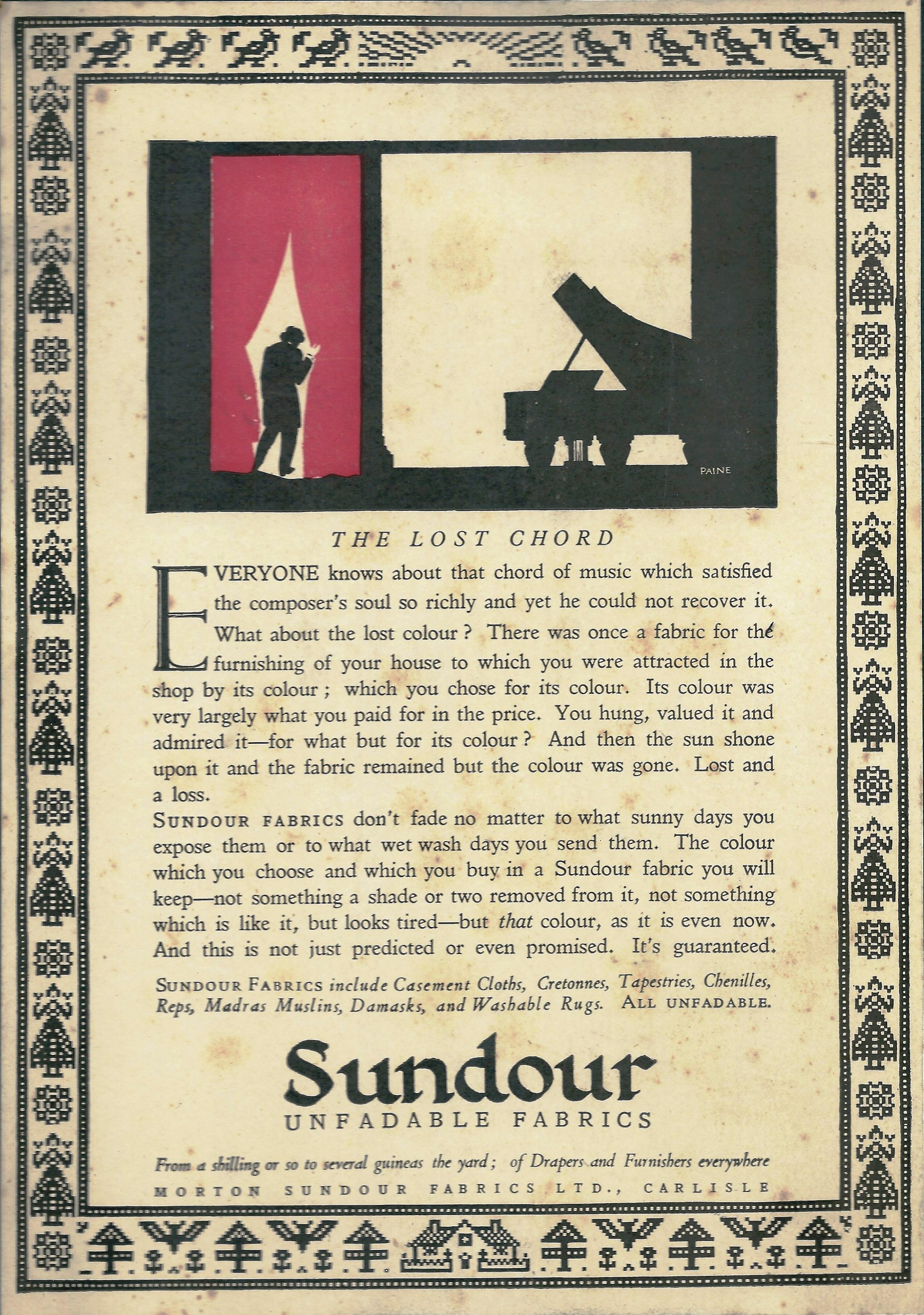 The Lost ord Sundour ad