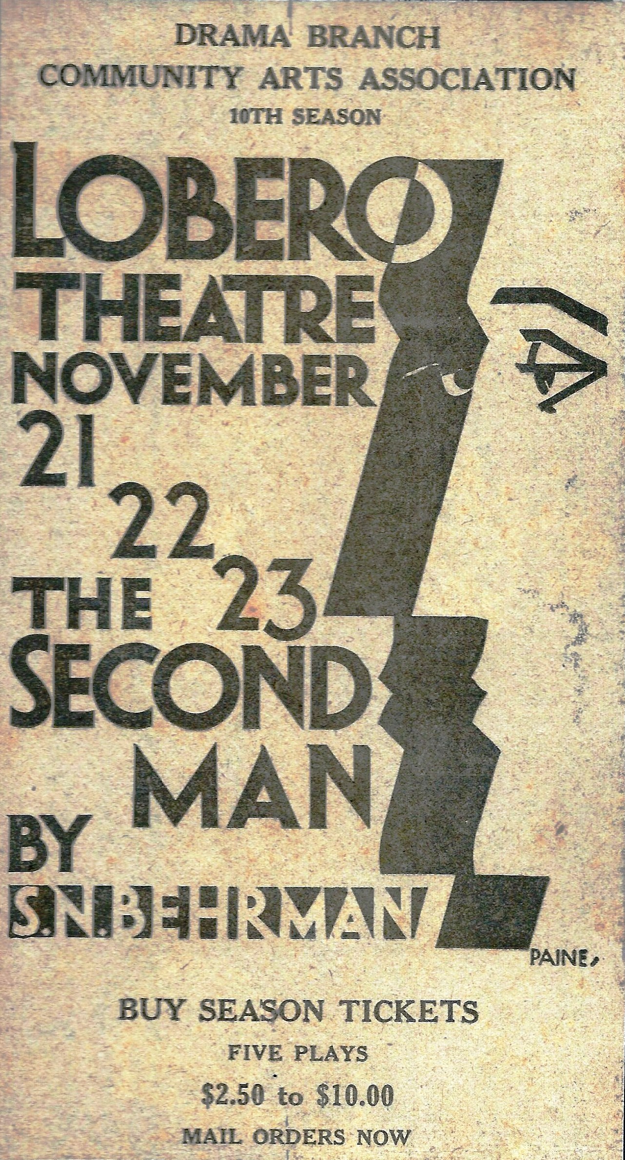 Lobero Theatre 10th Season - The Second Man