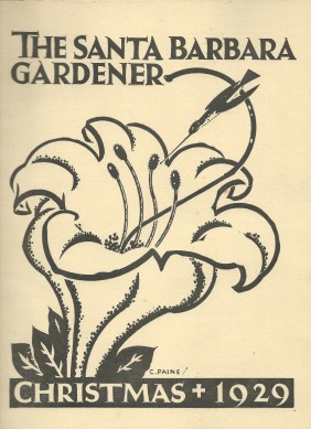 Santa Barabara Gardener Christmas 1929 -cover pic Copo de Oro