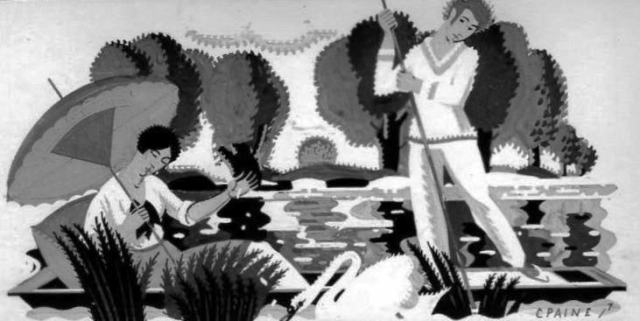 Calendar image 7 Punting couple July