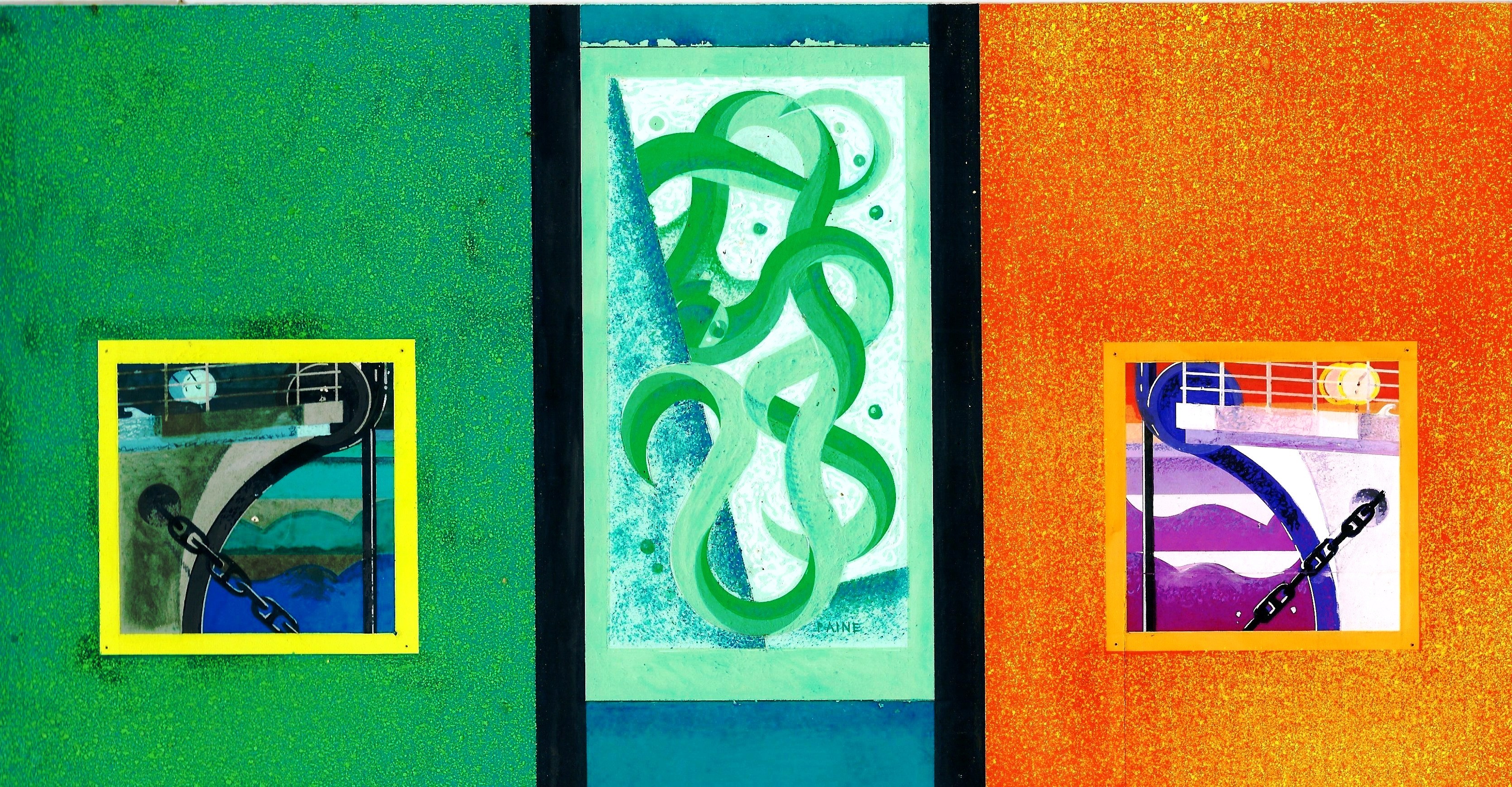 Cable Ship Display triptych - Copy