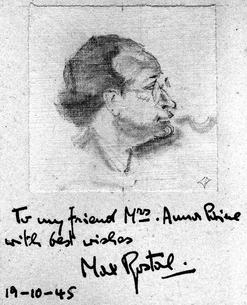 Max Rostal drawn by Paine 1945