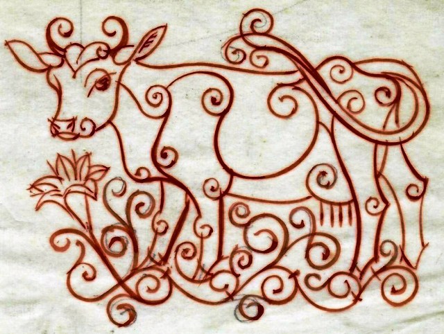 Jersey Cow Paine stylised