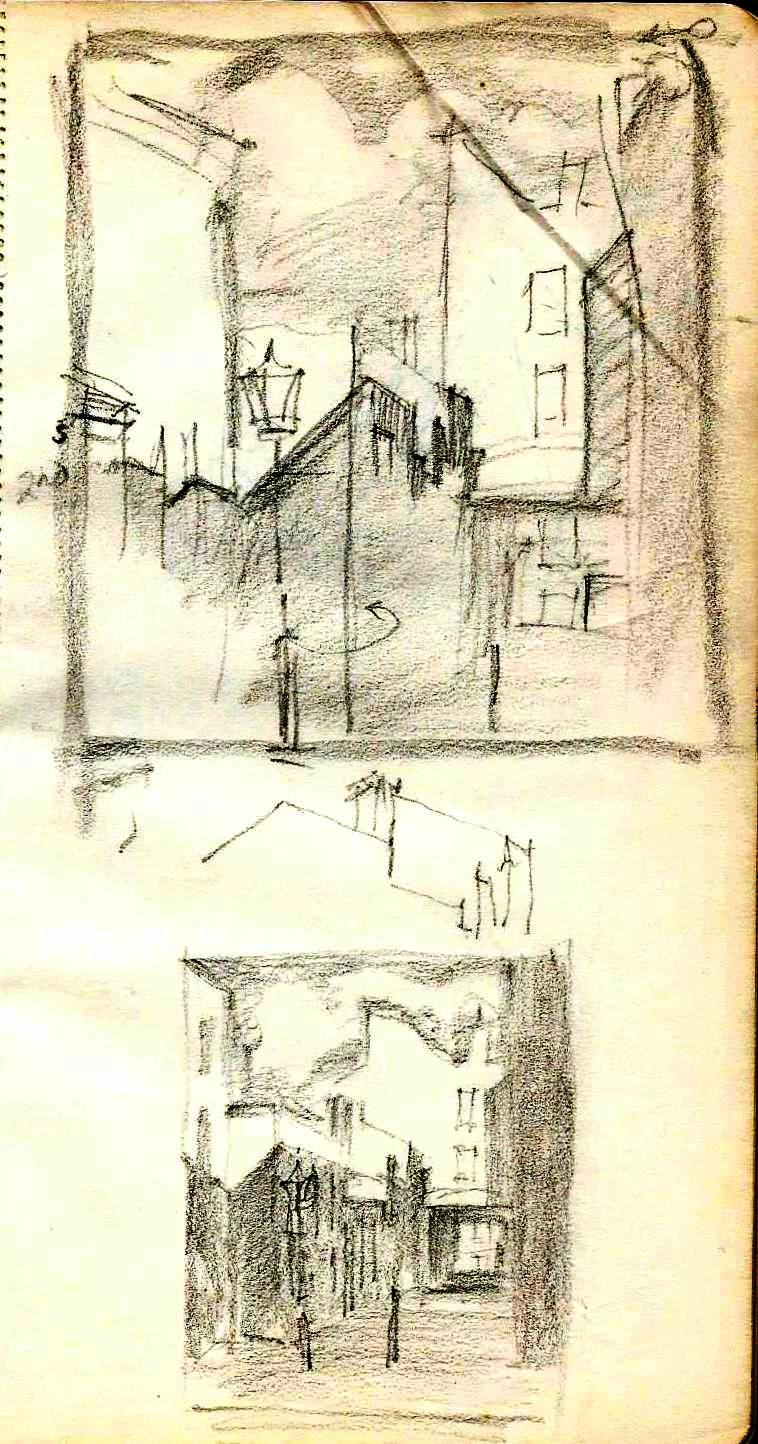 A Courtyard watercolour sketch (2)