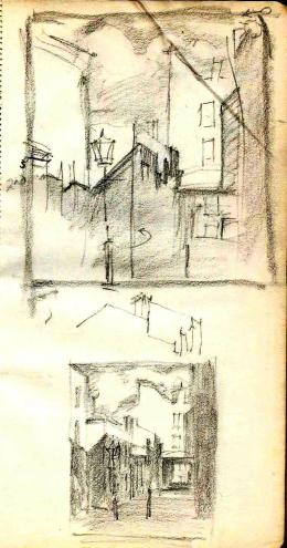 A Courtyard watercolour sketch (2)