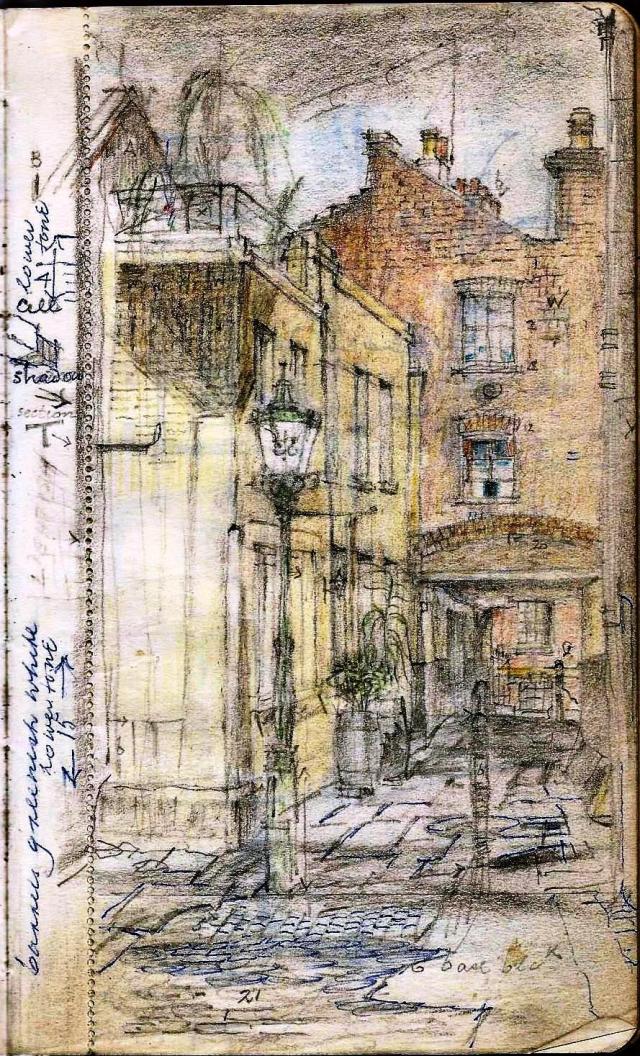 Courtyard watercolour sketch (13)