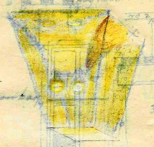 Courtyard watercolour sketch