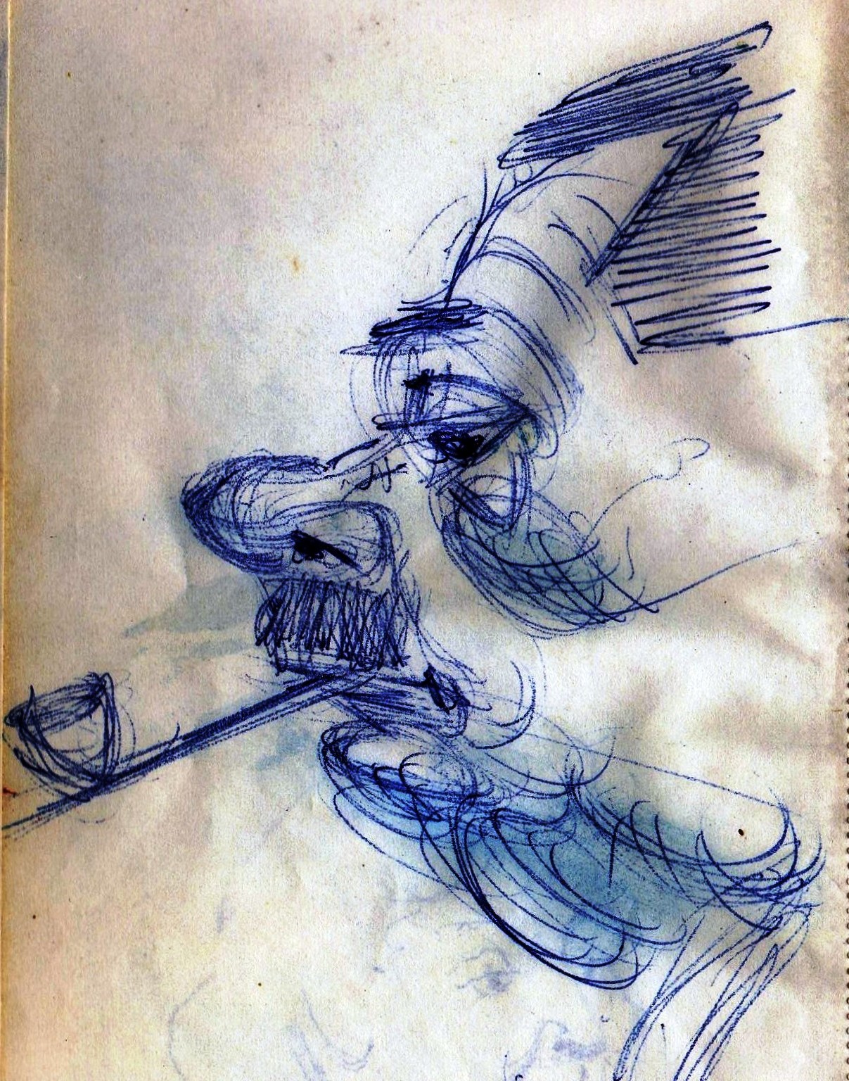 A Head of man with pipe Paine