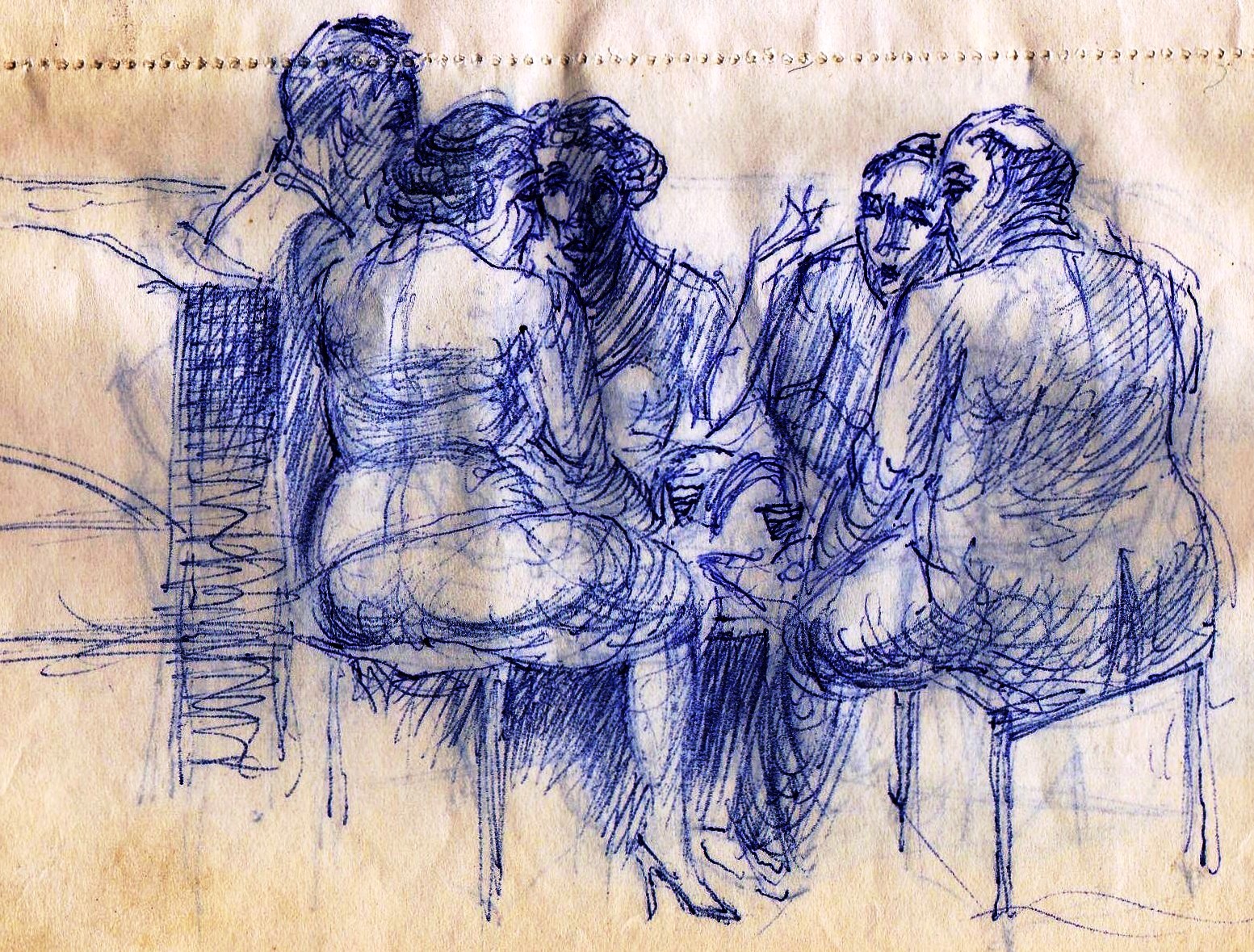 A Seated group Paine