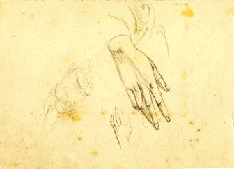 Hands pencil studies Paine (2)