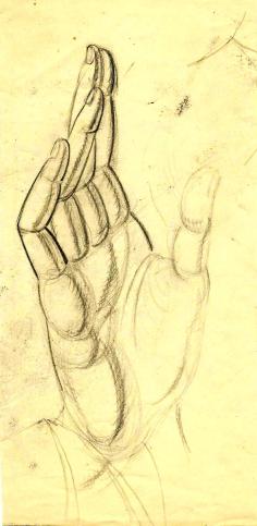 Hands pencil studies Paine A (2)