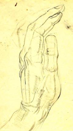 Hands pencil studies Paine A (3)